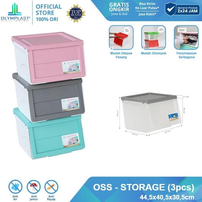 

Terlaris Olymplast Storage Solution / Tempat Penyimpanan / Oss 3 Pcs