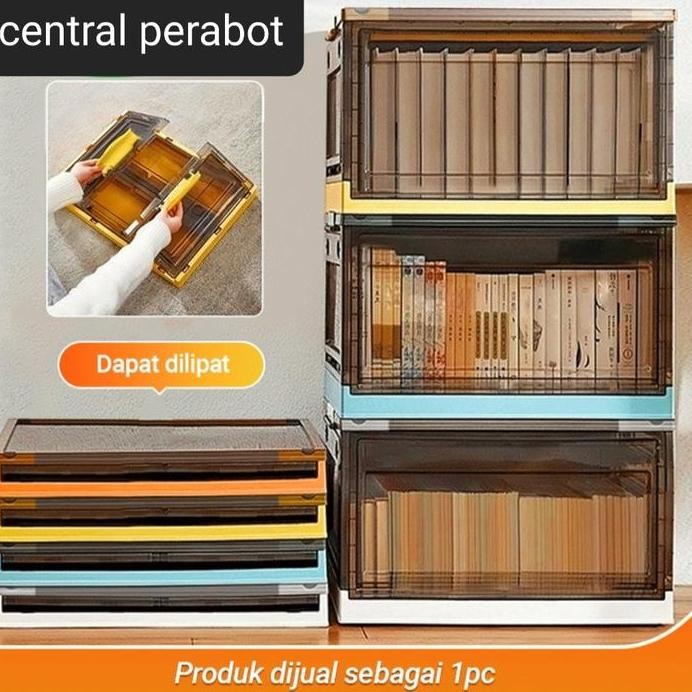 

Terlaris Box Container Model Lipat Transparant/Kotak Penyimpanan Barang Model Lipat Transparant