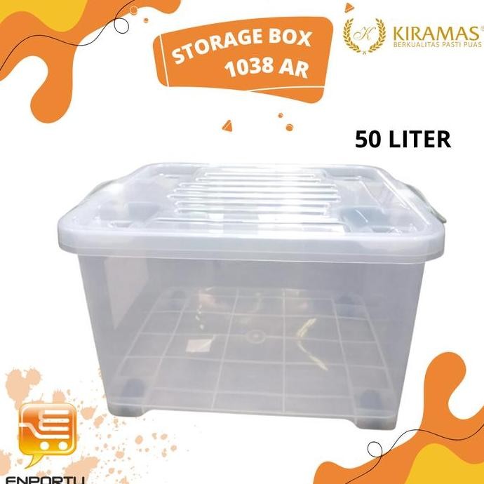

Terlaris Kiramas Storage Box 50 Liter 1038 Ar Container Bening Serbaguna Wadah Penyimpanan Plastik Rumah Tangga