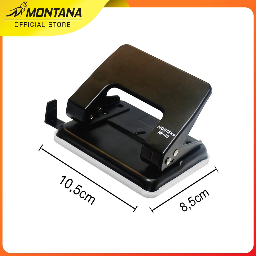 

MONTANA PUNCH PEMBOLONG KERTAS MAKSIMUM A4 10.5 X 8.5 CM PAPER HOLE PUNCHER WITH LOCK HP-40