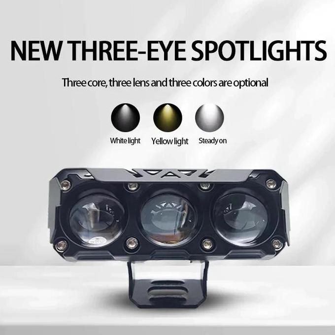 Lampu Tembak Laser Lampu Tembak Sql 3 Mata Lampu Motor Led Paling Terang 60 Watt D2 Laser D2 Laser