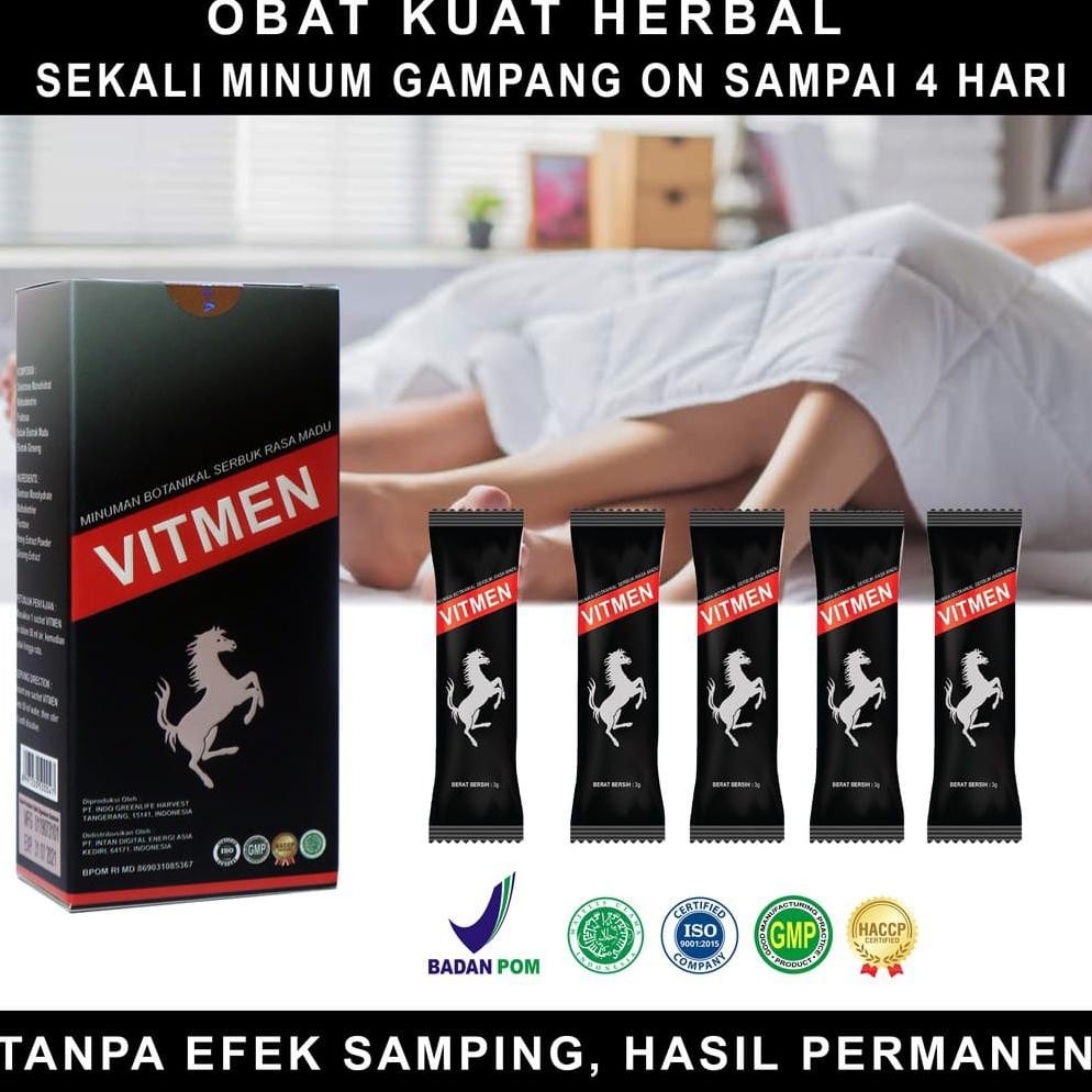 Vitmen Obat Kuat Herbal Tahan Lama Minuman Serbuk Suplemen Pria Dewasa Penambah Stamina Perkasa Penu