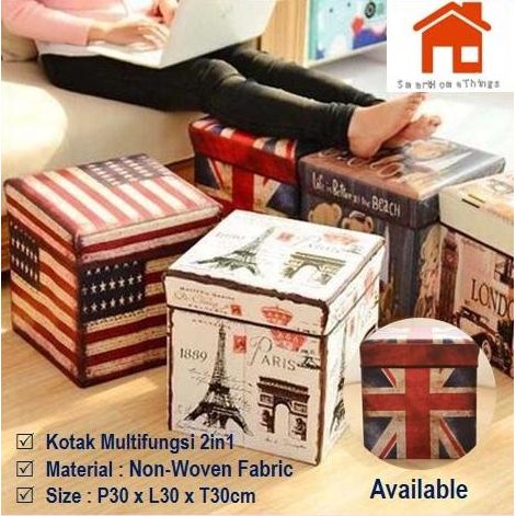 

Terlaris Sofa Kotak Penyimpanan Multifungsi Motif Bendera Inggris Storage Box