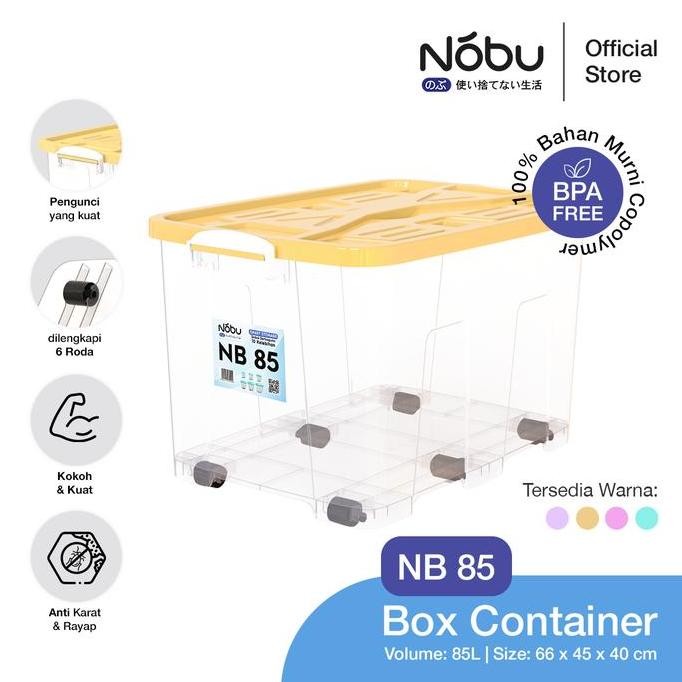 

Terlaris Nobu Smart Storage Container Box 85L Tempat Penyimpanan Transparant