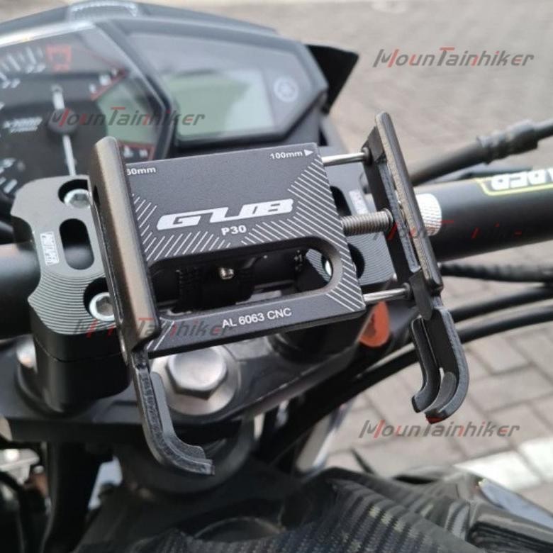 Phone Holder Sepeda GUB P30 Original Phone Holder Hp GPS Sepeda Motor Alumunium Alloy Tempat Hp Moto