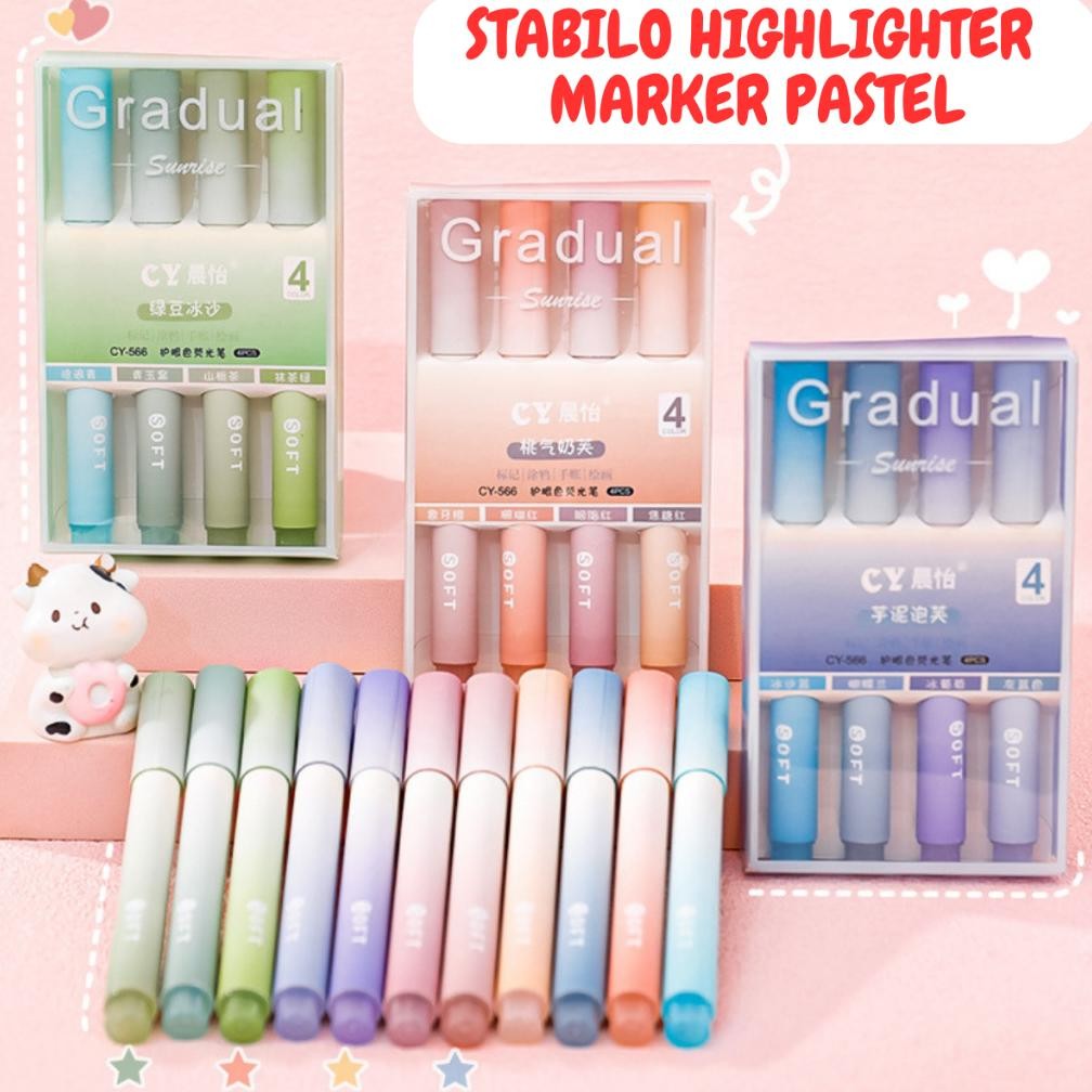 

Highlighter Stabillo Pastel Double Tip Set Marker Alat Tulis ST0031