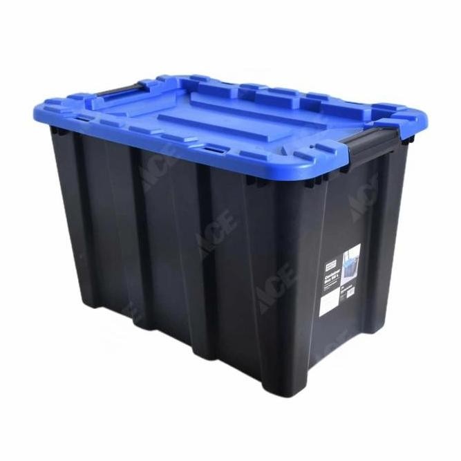 

Terlaris Masterspace Kotak Perkakas Plastik Heavy Duty 55L - Biru/Hitam