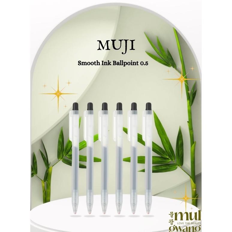 

[READY] MUJI SMOOTH INK BALLPOINT PEN 0.5, Refill PEN 0.5, Eraser/ Penghapus and Ruler/ Penggaris JAPAN JEPANG MUJI