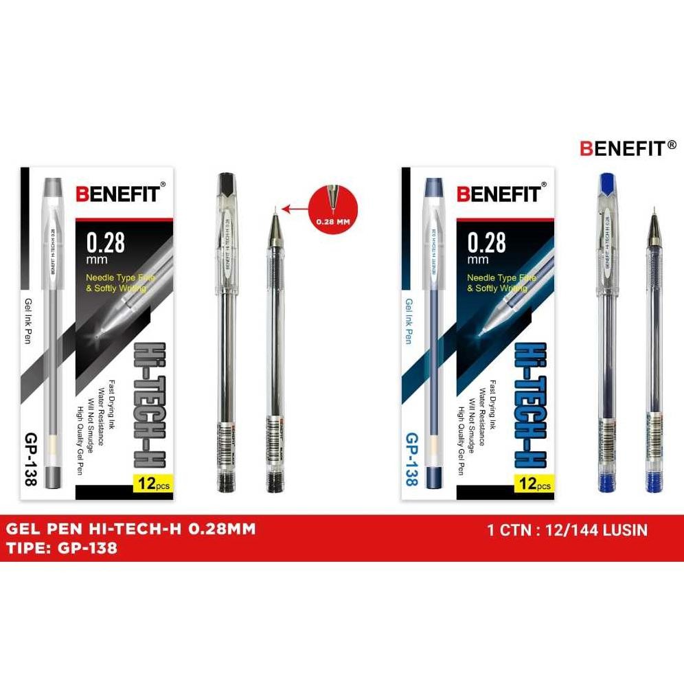 

Gel pen Hi Tech / Pulpen HI Tech Gel Gp-138 Benefit 0.28 mm ( 1 pack 12 pcs )