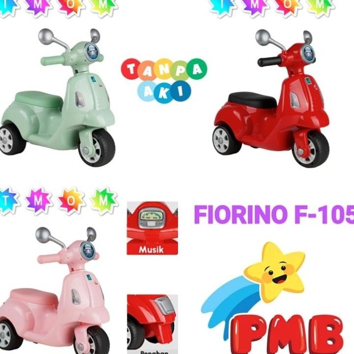 Mainan Motor Ride On Dayung Dorong Pmb Fino F105 Motor Aki Anak Vespa Piaggio Kecil Mini Pmb M788 Li
