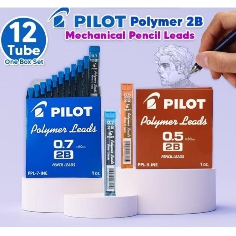 

Refill Isi Pensil Mekanik 2B Pilot 0.5mm / 0.7mm (12 Tube)
