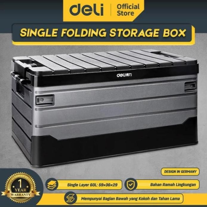 

Terlaris Deli Storage Box Detailing Besar 60L Kotak Perkakas Multifungsi