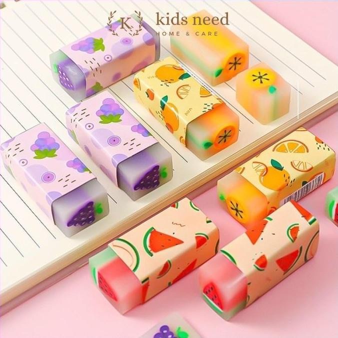 

Grosir (1Box) Penghapus Pensil Karet wangi / Eraser Hapusan Pensil Motif Karakter Dino Bola dan Buah Eco PVC / Eraser Unik Lucu