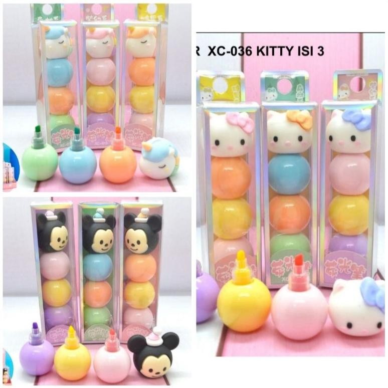 

highlighter / stabilo susun unicorn,mickey,helokity