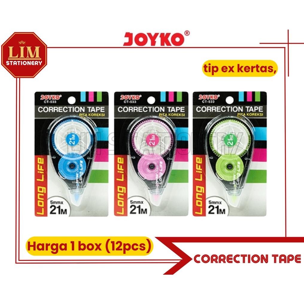 

TIP EX KERTAS / PITA KOREKSI (12PCS) JOYKO CT-533