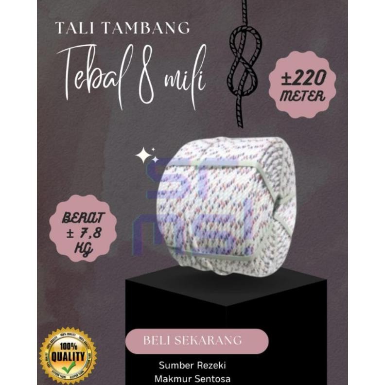 

TALI TAMBANG PPD 8 MILI 1 ROLL 220 METER / TALI TAMBANG PPD 8 MILI 1 ROLL / TALI TAMBANG PPD 8 MILI AST