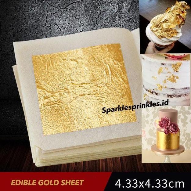 

EDIBLE GOLD SHEET LEAF 24K BISA DIMAKAN