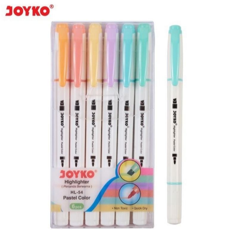 

Highlighter HL-54 Joyko Spidol 6 Warna 2 in 1 Spidol
