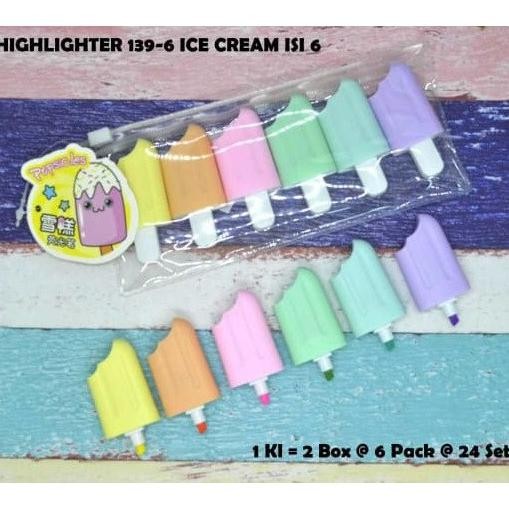 

Stabilo Unik Bentuk Es Krim / Stabilo Highlighter / SBHL139-6 isi 6pcs