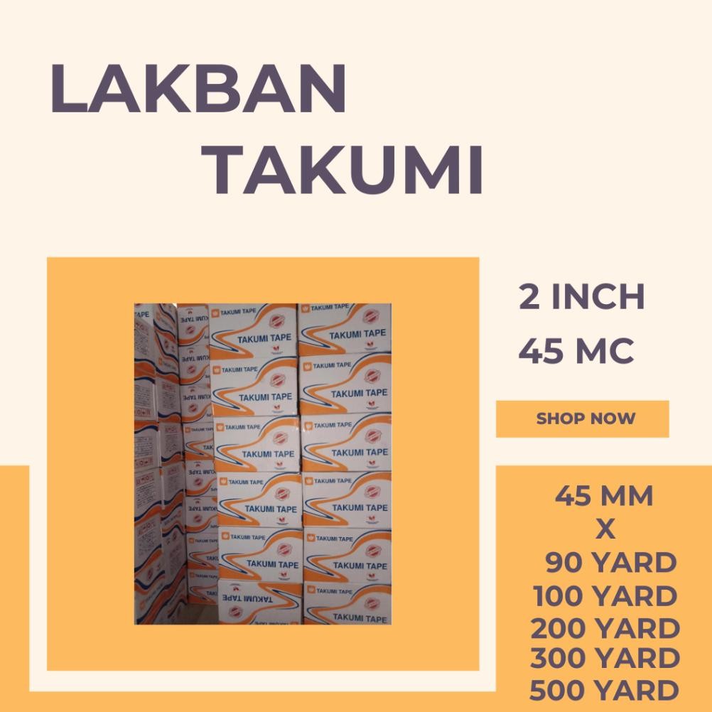 

LAKBAN 2INCH 45MM 45MC LAKBAN BENING COKLAT 1DUS 2 INCH 45 MM 90YARD 100YARD 200YARD 300YARD 500YARD (DUS) AST