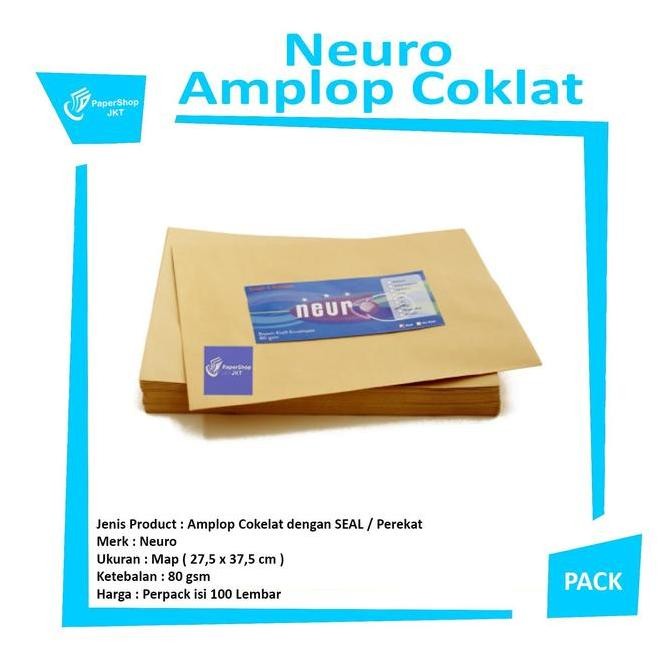 

NEURO Amplop Coklat Ukuran Map [ 27,5 x 37,5 cm ] SEAL - Pack SS