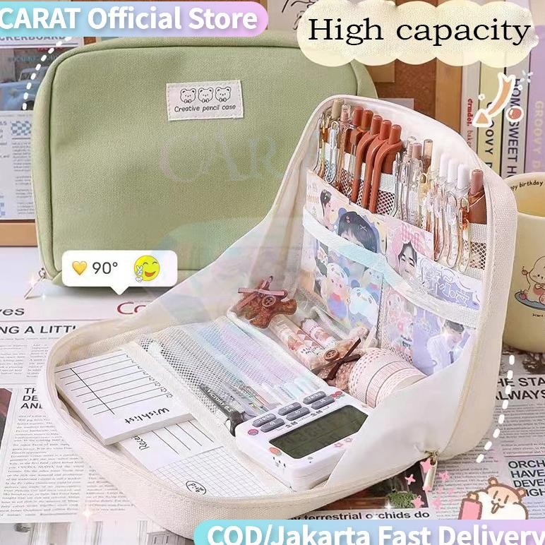 

CARAT 12 Layer Tas Tempat Pensil Case Pouch Anak Sekolah Transparan Kapasitas Besar Stationery Kantor A020 AST