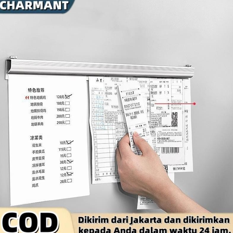 

CHARMANTBill Holder / Capitan Nota Stainless 30CM/60CM/100CM / Receipt Holder / Penjepit Kertas Bon Bill AST
