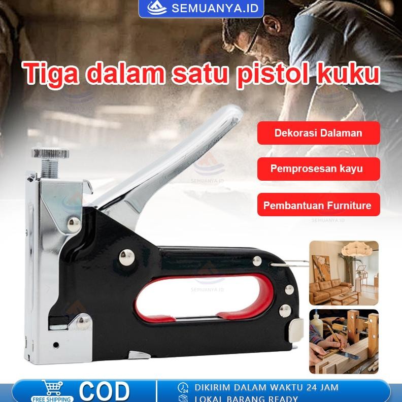 

Gratis 600 Paku / 3 In 1 Stapler Gun / 3 In 1 Pistol Kuku / Staples Tembak Gun Tacker / Powerfull Pistol Stapler / Furnitur DIY Pelapis Pistol Stapler / Dekorasi Rumah Alat Pertukangan / Multifungsi Pistol Stapler AST