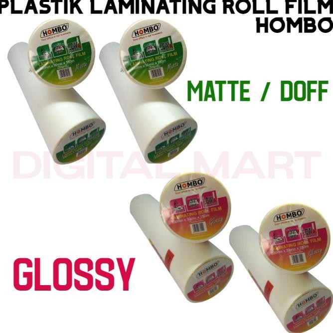 

HOMBO Plastik Laminating Roll Doff Matte / Glossy - 330mm x 32mic x 150mtr AST