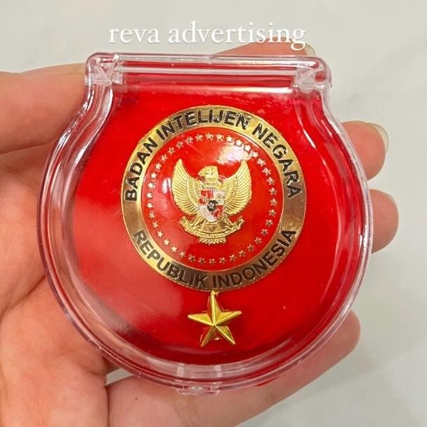 sfI pin dada BIN RI bintang 1, 2, & 3 merah magnet | badan intelijen negara republik indonesia AST
