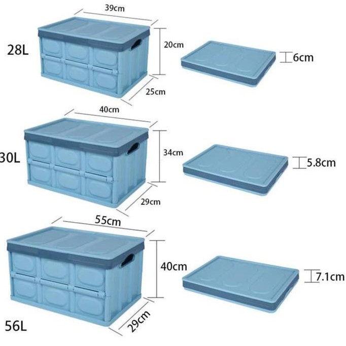 

Terlaris Ww Kotak Lipat Kontainer Plastik Storage Box Multifungsi 56L