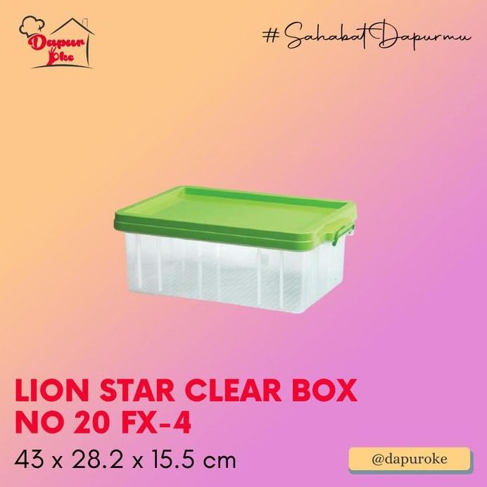 

Terlaris Lion Star Clear Box No 20 Fx-4 / Kotak Penyimpanan / Storage