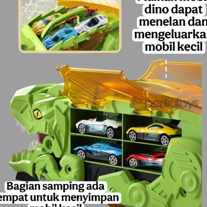 Pedia Toys Mainan Mobil Dino Tru Yang Dapat Menelan Mobil Kecil