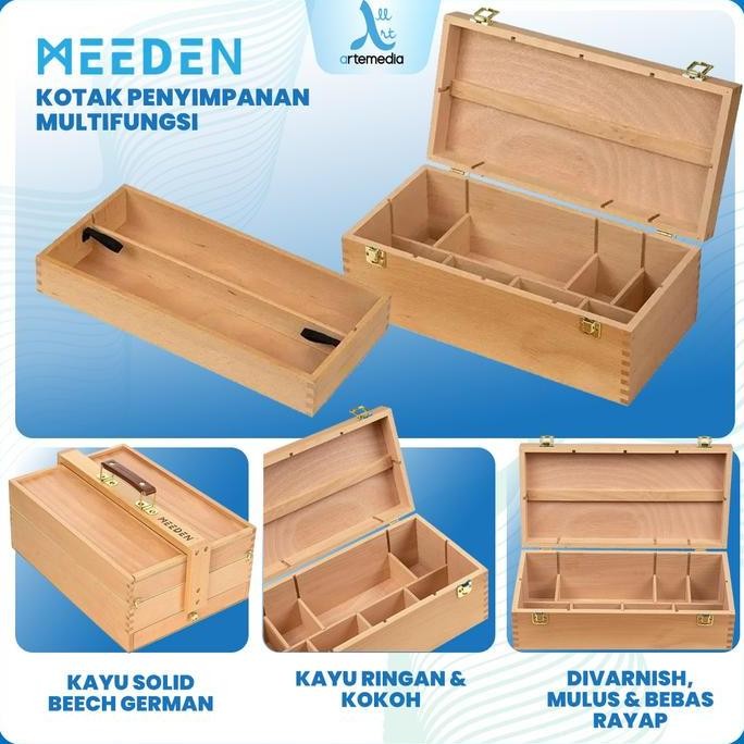 

Terlaris Meeden Big Storage Box Art Supply Solid Wood Kotak Multifungsi