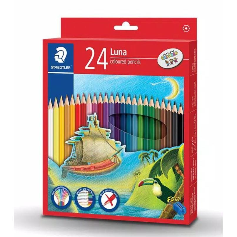 

Pensil Warna Staedtler Luna 24 Warna Classic Free Rautan AST