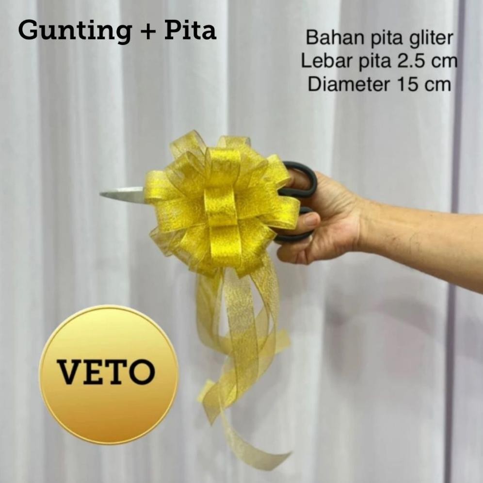 

Gunting Hias "VETO" Untuk Pita Peresmian bahan Pita Glitter AST
