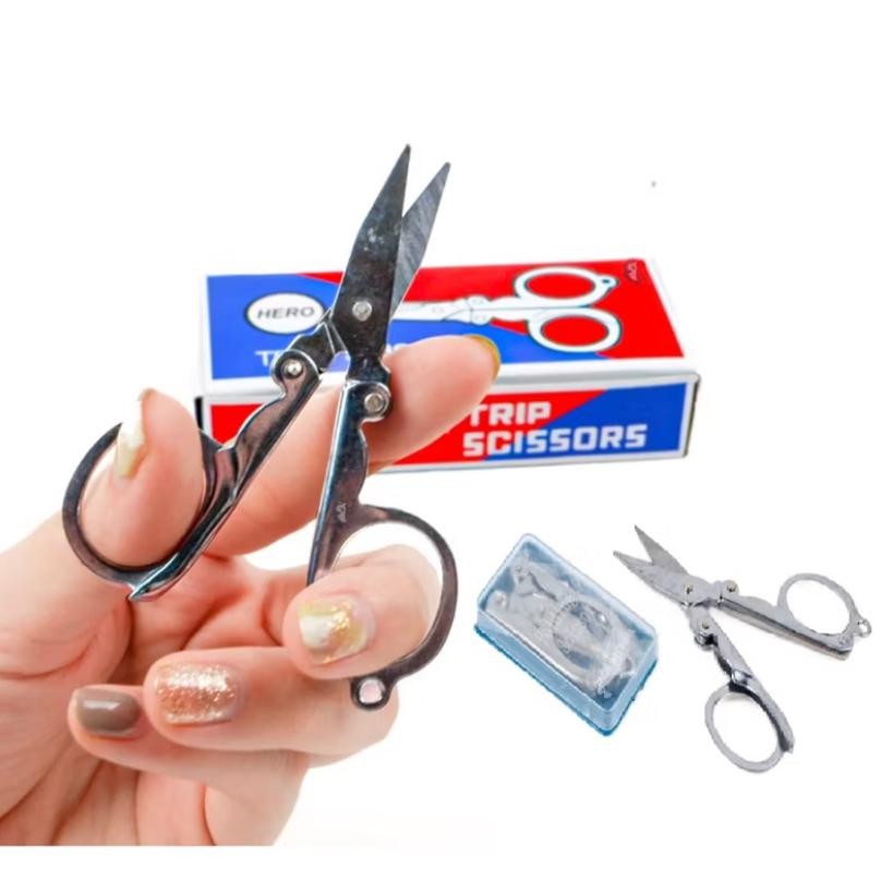

(PER BOX ISI 12 PCS) GUNTING LIPAT BESI HERO TRIP SCISSORS AST