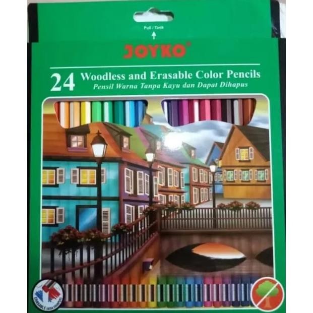 

Woodless and erasable colors pencils CP 115 ( 24 warna) AST