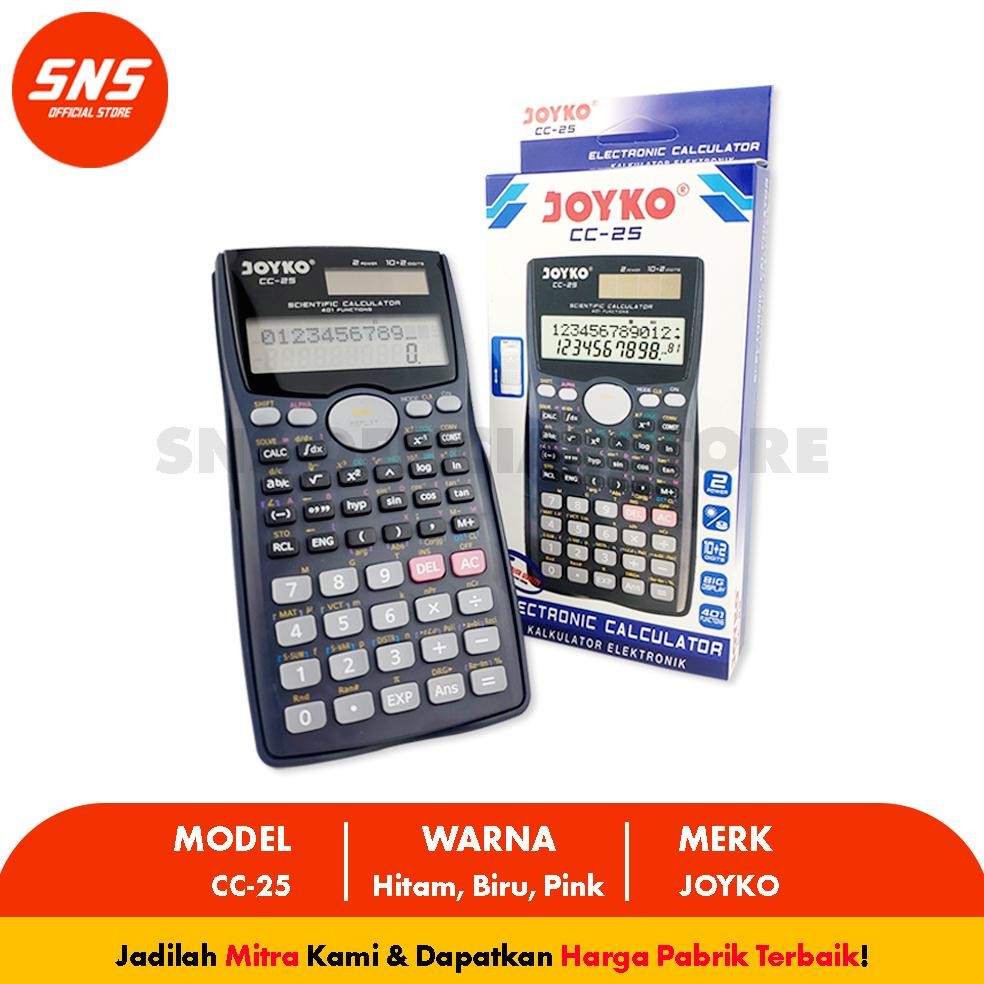 

Calculator Kalkulator Joyko CC-25 Scientific 401 Functions SNS OFFICIAL STORE AST