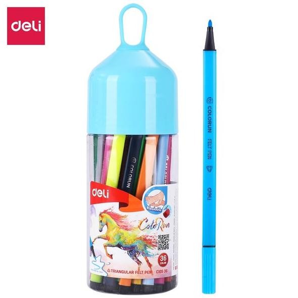 

Spidol DELI Triangular Felt Pen Colorun 36Warna - C10536 AST
