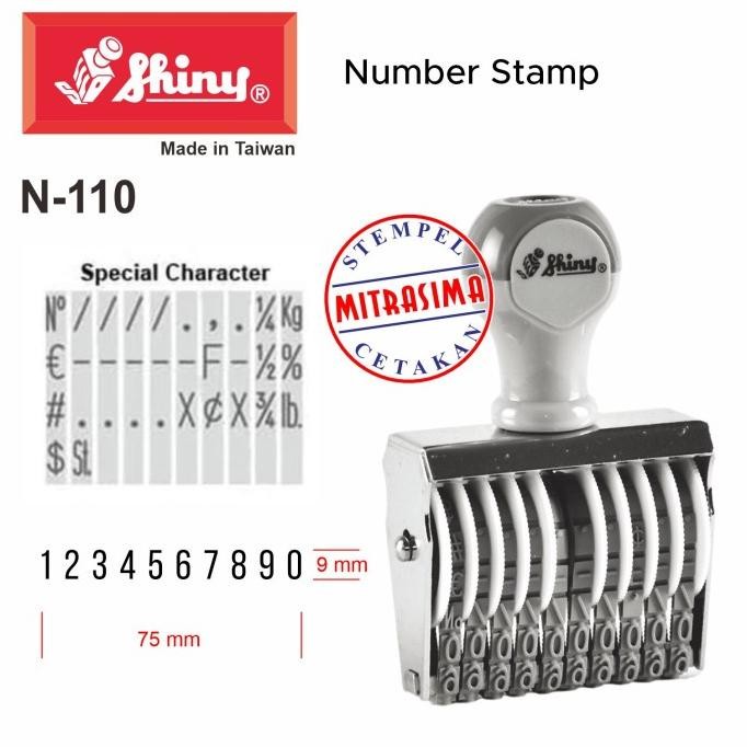 

Stempel Shiny N-110 ( N110 stempel nomor manual 10 digit 9mm N 110 ) AST