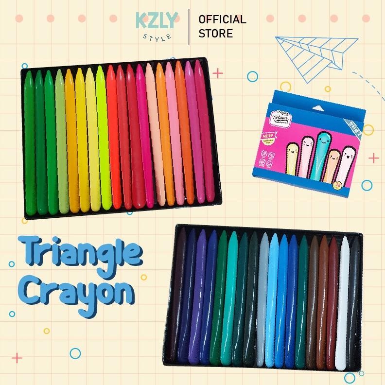 

KZLY - CRAYONLAB SET KRAYON TAHAN AIRCRAYON MENGGAMBAR SET CRAYON COLOURING TRIANGLE AST