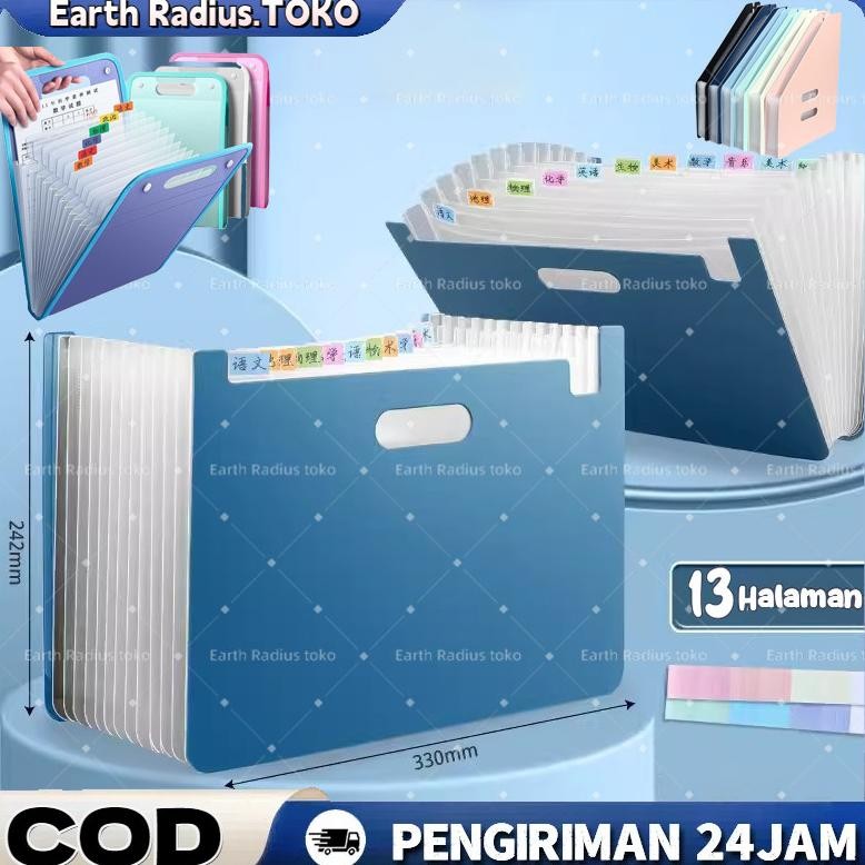 

Tempat File BAHAN TEBAL Standing File A4/ File Folder Document Bag/ Tas Dokumen File 13 Sekat AST