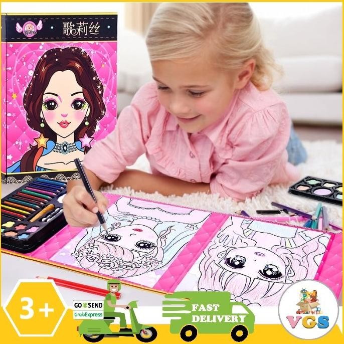 

Mainan Anak Menggambar Mewarnai Makeup Gambar Beauty Makeup Art Book AST