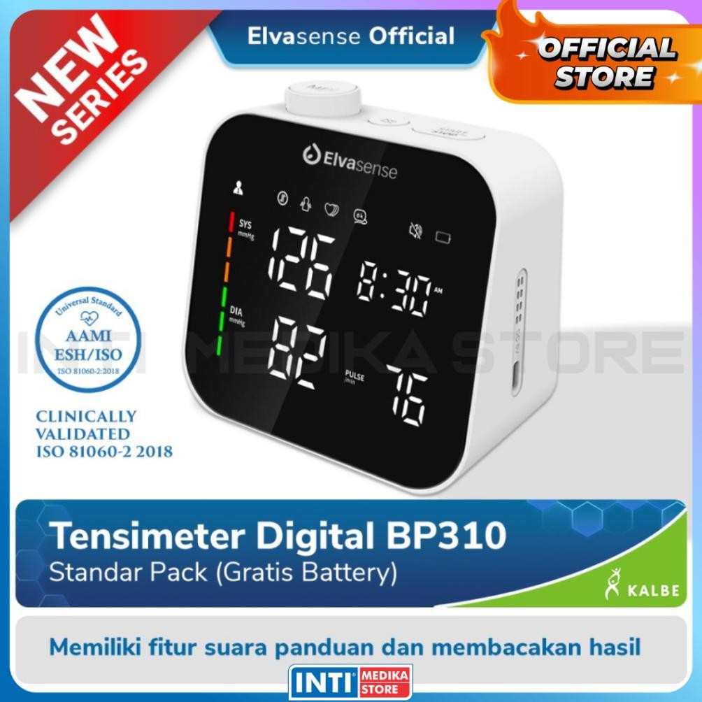ELVASENSE - Tensimeter Digital dengan SUARA + Layar LED BP310 | Blood Pressure Monitor MODERN Design