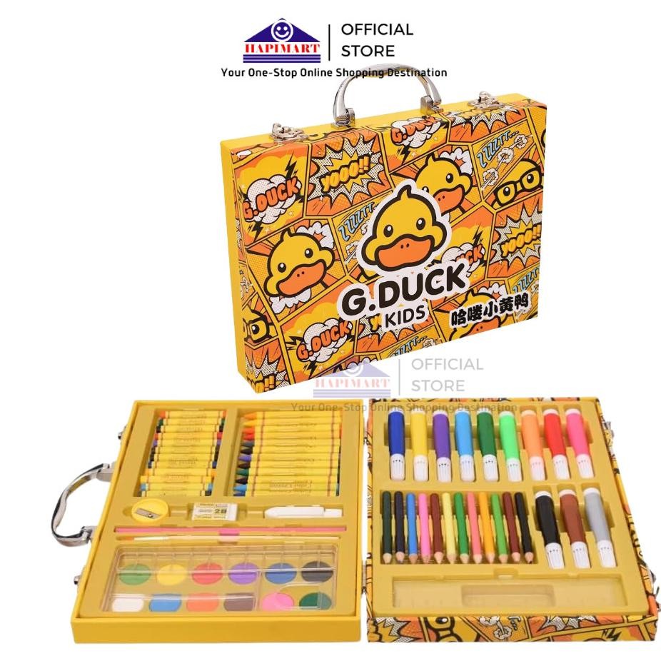 

G DUCK Box Art set 56 PCS Lukisan & Set Gambar Set Markers Box Stkers Colour Pensil Art Set Alat Tulis kotak Seni/Melukis AST