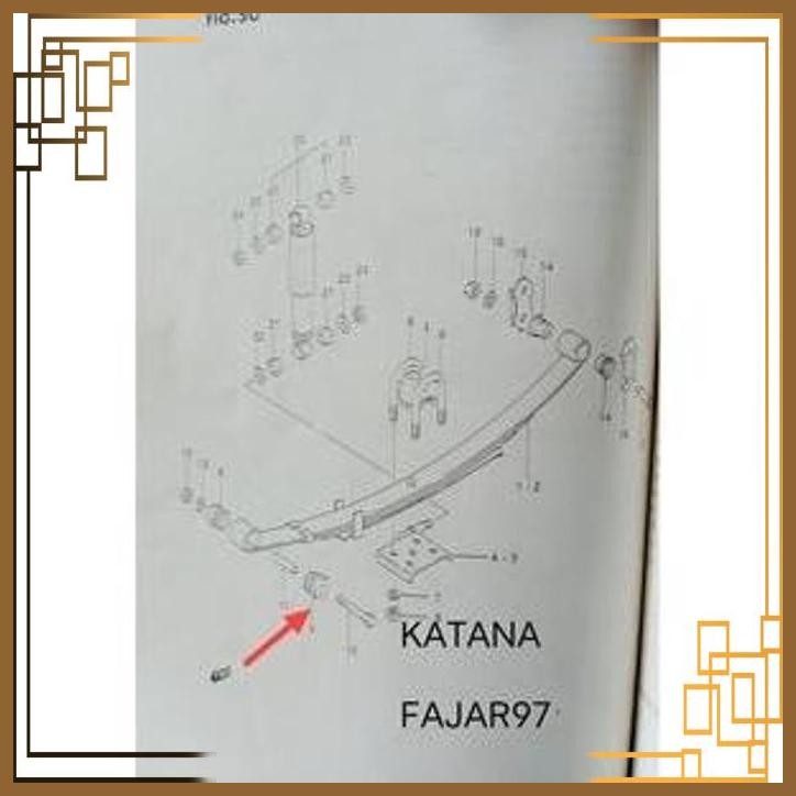 [FRM] KARET ANTING PIR PER DEPAN BESAR SUZUKI CARRY 1.0 CC/KATANA ORIGINAL