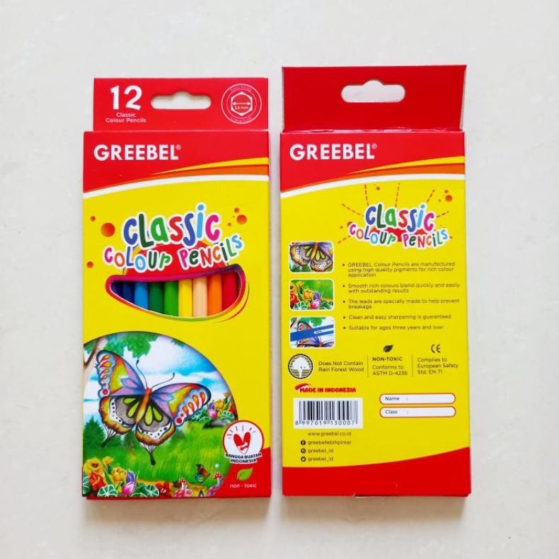 

[ MURAH ] Pensil Warna Color Pencil Greebel 12 Warna Panjang AST