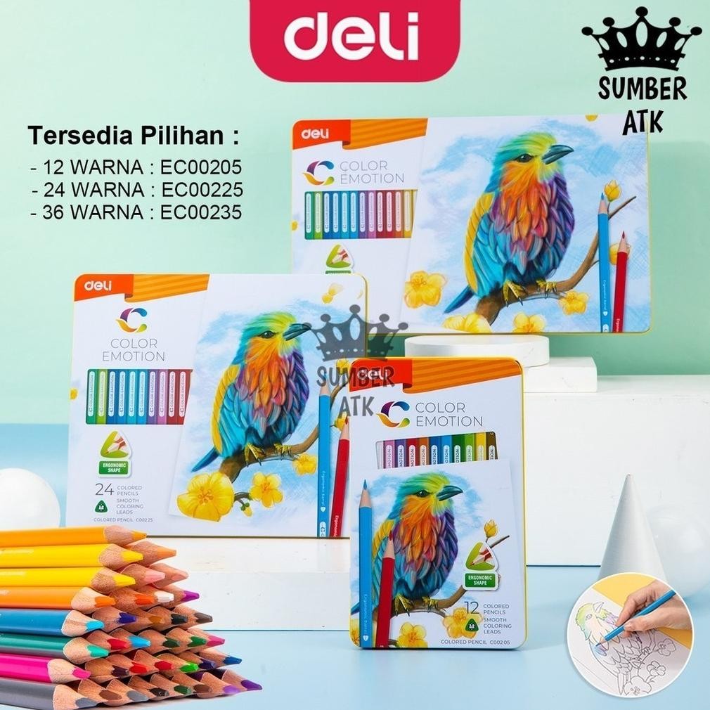 

Deli Pensil Warna Celup Halus 12/24/36 Warna Bentuk Segitiga Ergonomis EC00205 EC00225 EC00235 C00205 C00225 C00235 AST
