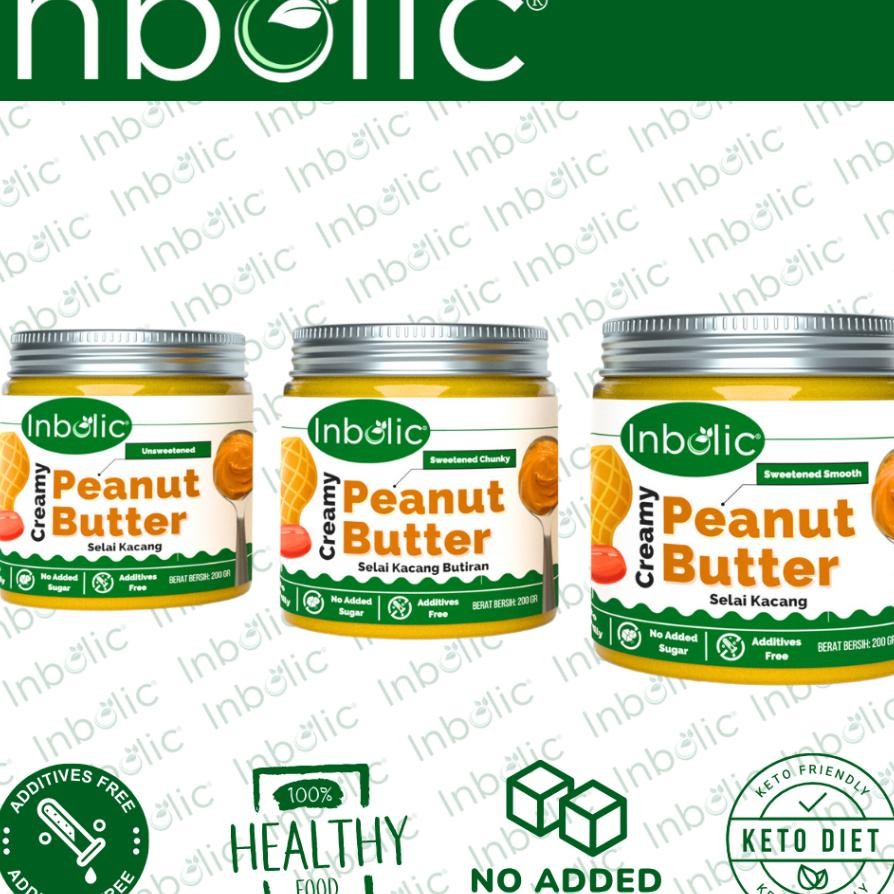 

Inbolic Sugar Free Peanut Butter Selai Kacang Bebas Gula Kacang Selai Sehat